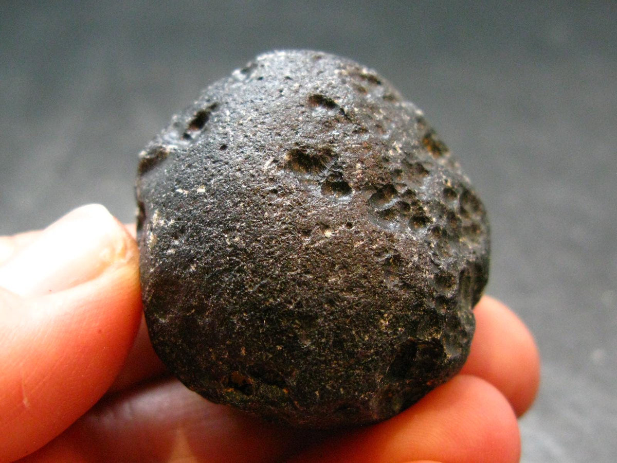 Rare Large Black Tibetan Tektite Raw Piece from Tibet - 1.4" - 42.28 Grams