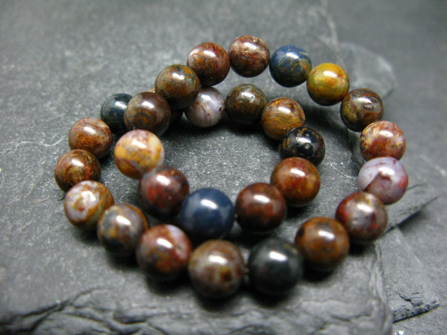 Pietersite Genuine Bracelet ~ 7 Inches ~ 6mm Round Beads