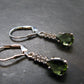 Moldavite Tektite Silver Earrings from Czech Republic - 2.61 Grams