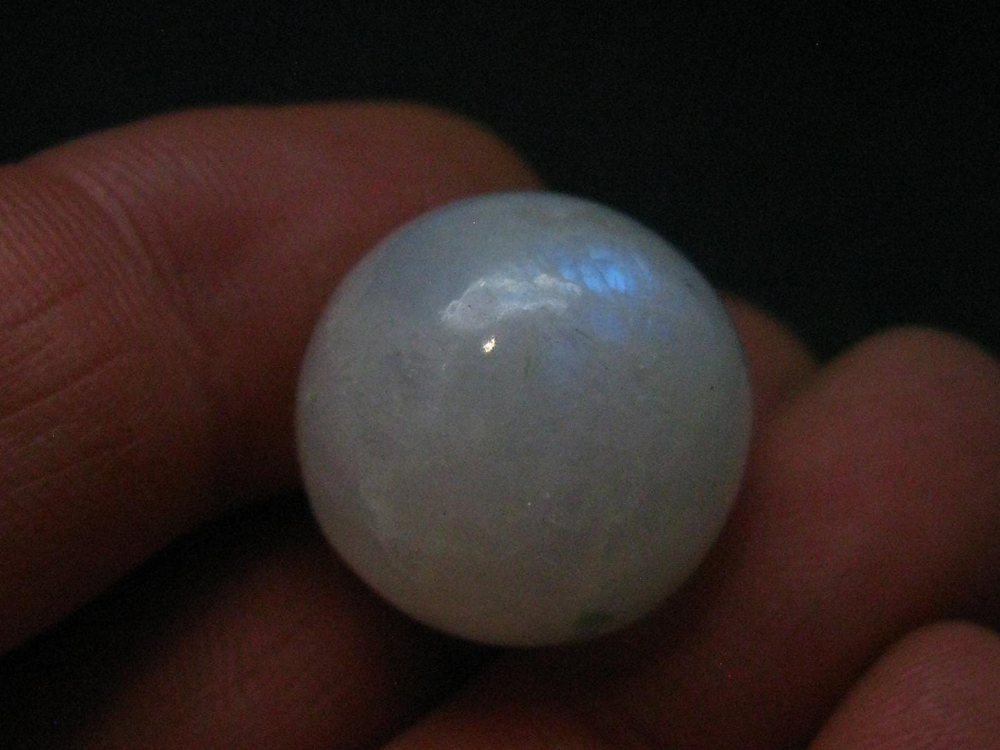 Gem Moonstone Sphere from India - 0.7" - 9.8 Grams