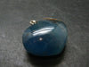 Lemurian Aquatine Blue Calcite Silver Heart Pendant from Argentina - 1.2" - 15.0 Grams