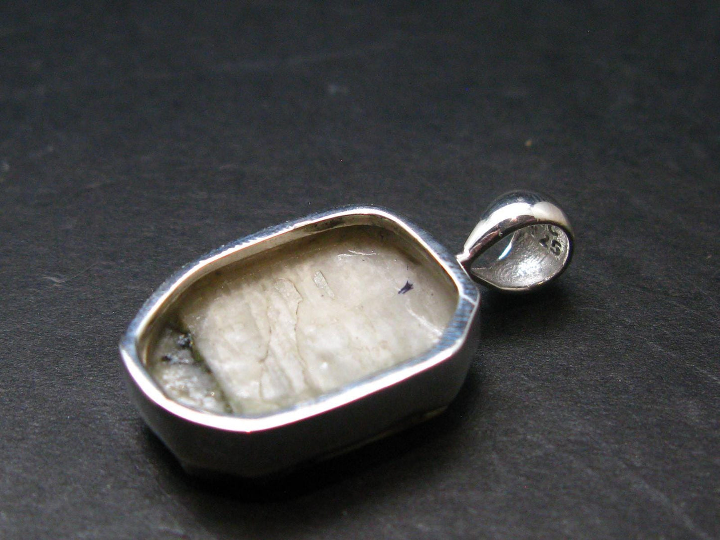 Phenakite Phenacite Crystal Silver Pendant From Brazil - 1.0" - 3.29 Grams