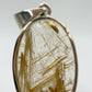 Natural Rutilated Quartz Pendant – Golden Needle Crystal in Sterling Silver
