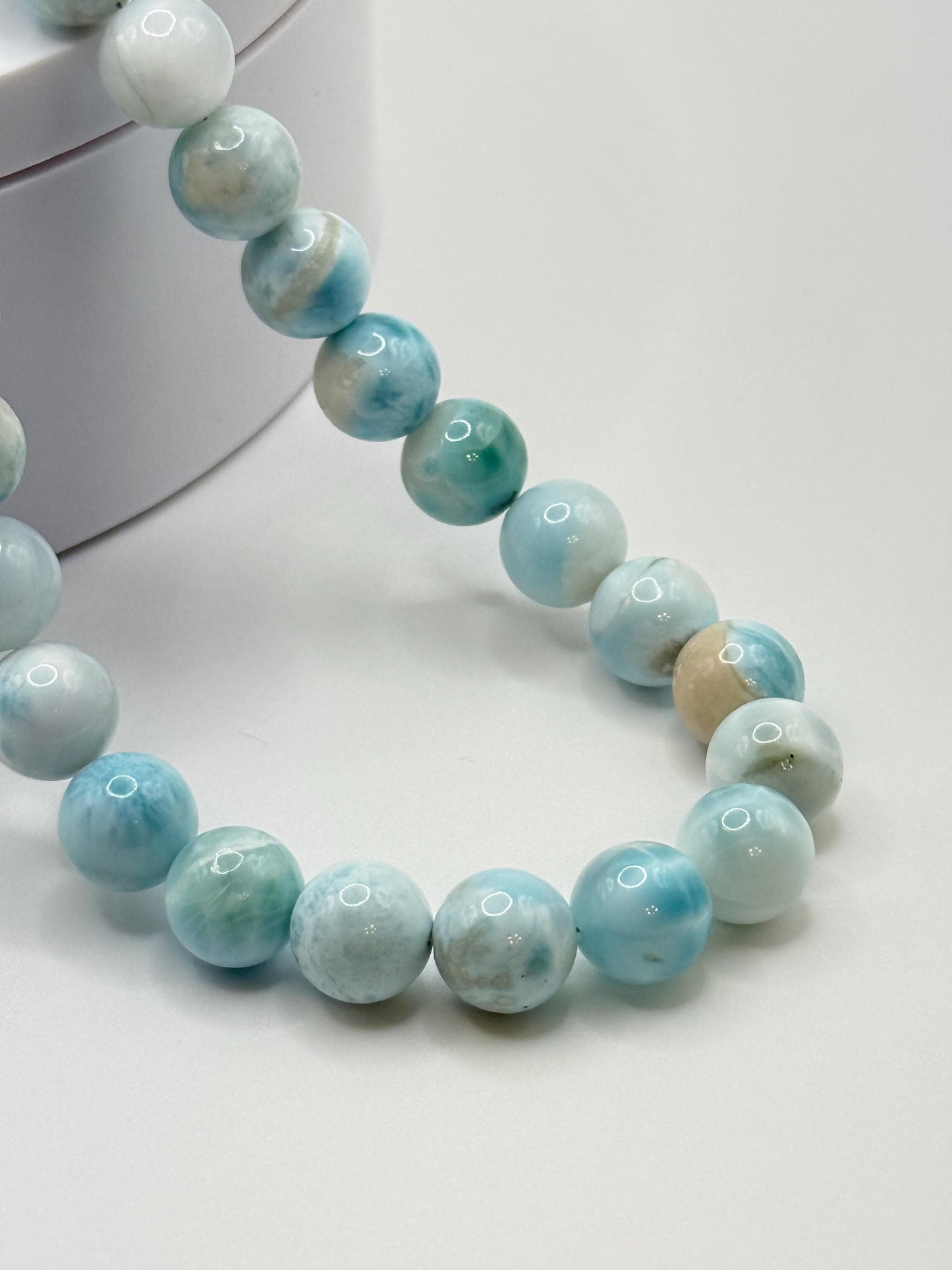 Larimar Jewelry Beaded Necklace Natural Blue Stone Necklace Unique Gift