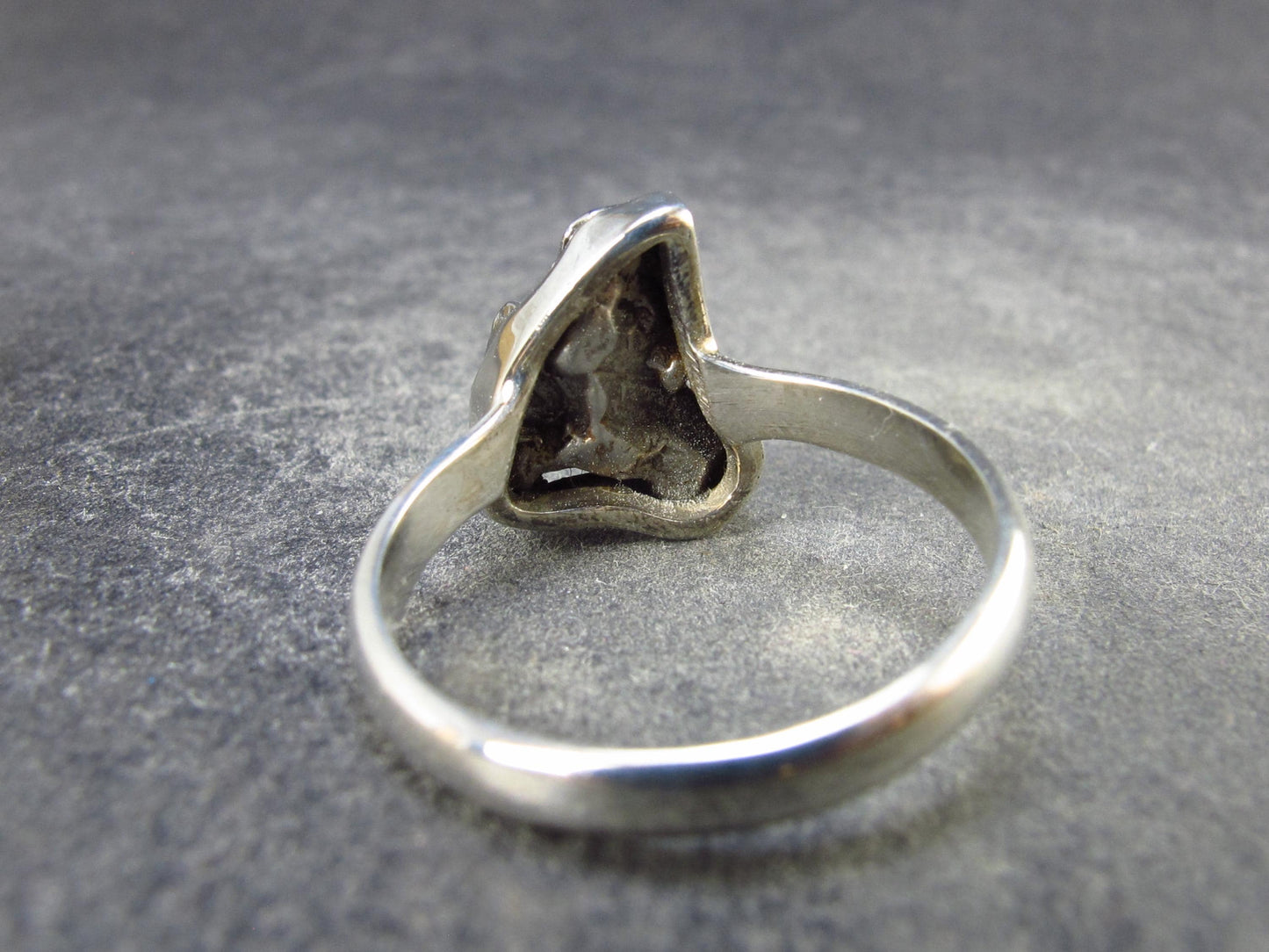 Meteorite Campo Del Cielo Argentina Sterling Silver Ring - 4.90 Grams - Size 10