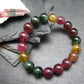 AAA Grade Gem Watermelon Bicolor Tourmaline Genuine Bracelet ~ 7 Inches ~ 12mm Round Beads