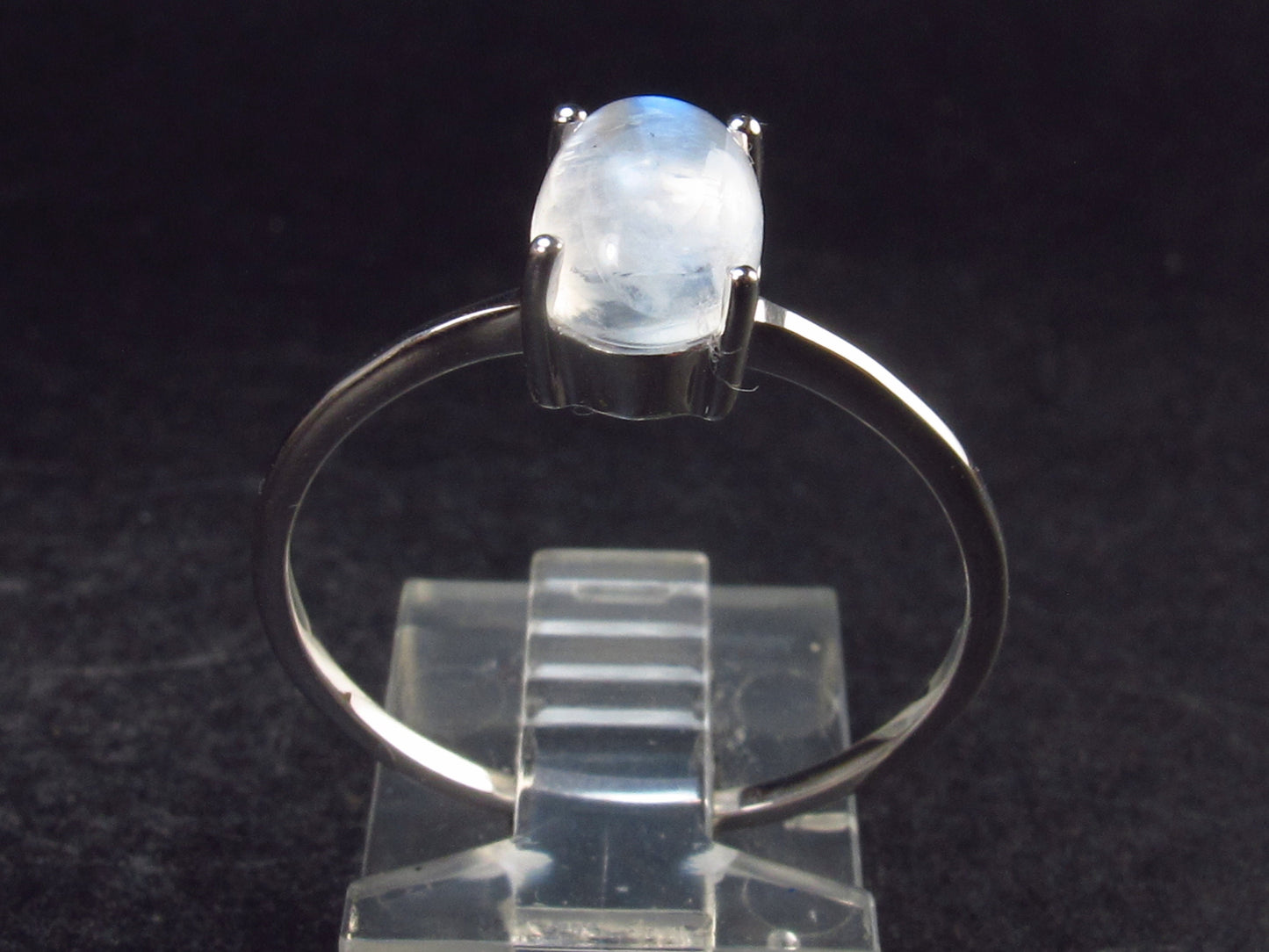 Natural Glow From Inside Moonstone 925 Silver Ring - 1.6 - Size 10.25
