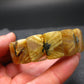 Rutilated Quartz (Rutile & Hematite) Genuine Bracelet ~ 7 Inches ~ 18mm Oval Beads