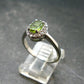 Natural Faceted Peridot Olivine Sterling Silver Ring - 2.86 Grams - Size 7.5