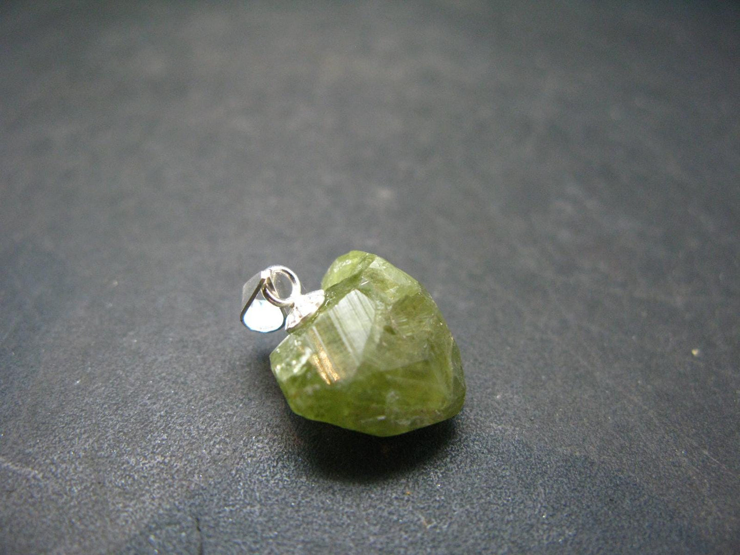 Rare Sharp Flashy Gemmy Demantoid Garnet Pendant from Madagascar - 0.7" - 2.54 Grams