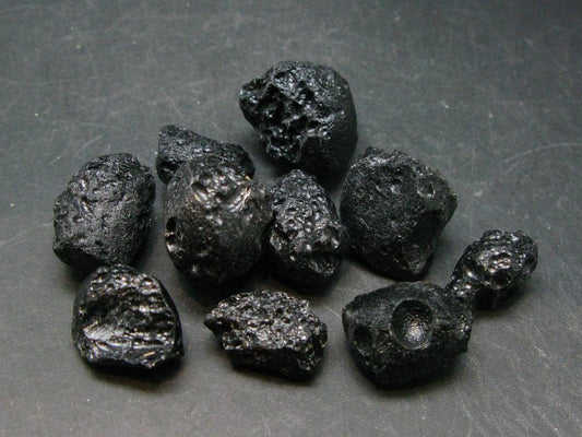 Nice Lot of 10 Tibetan Tektite Pieces From Tibet - 50 Grams