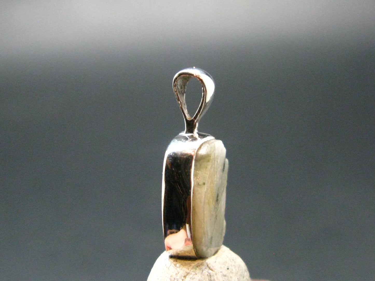 Phenakite Phenacite Crystal Silver Pendant From Brazil - 0.7" - 1.12 Grams