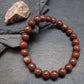Feldspar Rosophia Genuine Bracelet ~ 7 Inches ~ 8mm Round Beads