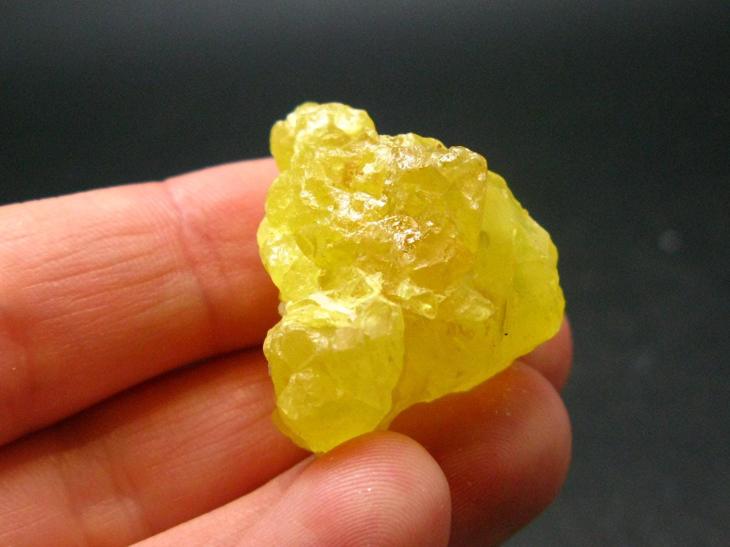Large Yellow Sulphur Sulfur Crystal Italy - 1.0"
