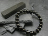 Whitby Jet Genuine Bracelet From UK ~ 7 Inches ~ 8mm Round Beads