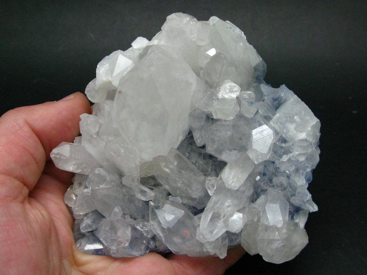 Dumortierite In Quartz Inclusion Cluster From Brazil - 4.3" - 253.86 Grams
