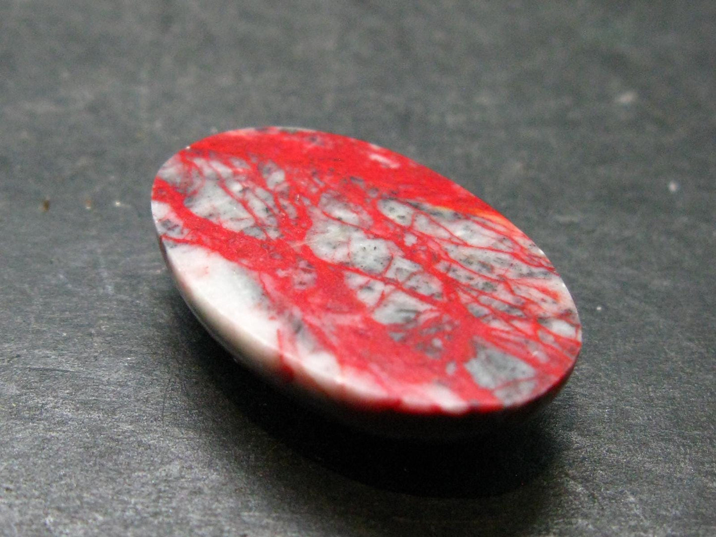 Cinnabar Cabochon from Russia - 7.25 Grams - 29 x 18 mm