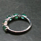 Emerald Faceted Silver Ring from Colombia - 2.52 Grams Total - Size 7.25