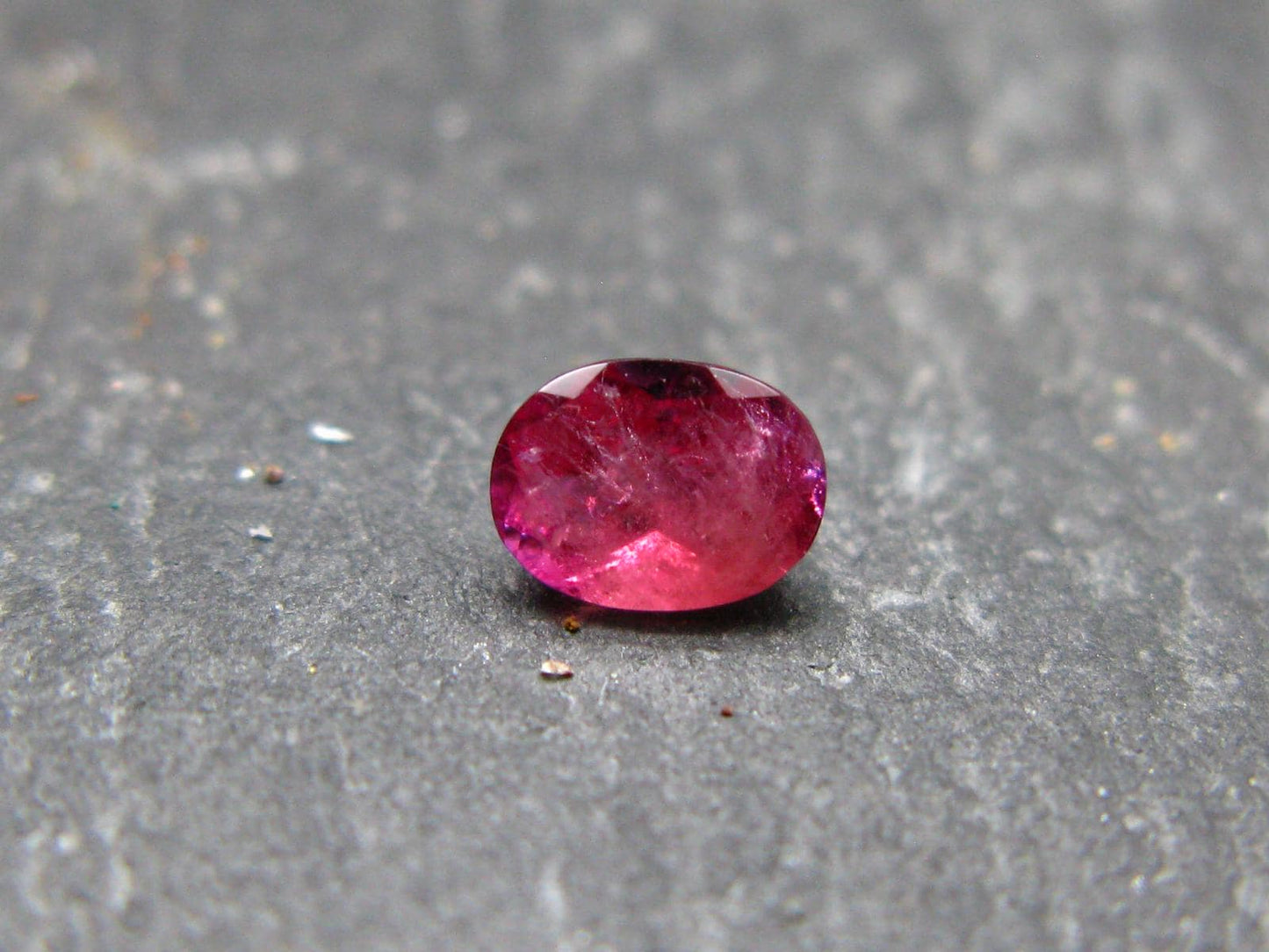 Beautiful Rare Gem Bixbite Red Beryl Emerald Cut Stone From Utah USA - 0.28 Carats - 4.8x3.5 mm