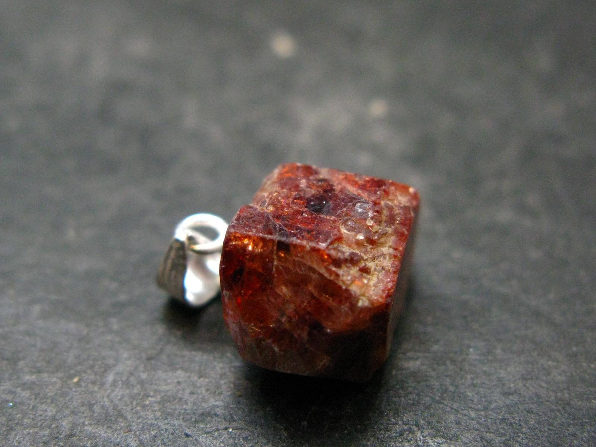 Rare Zircon Crystal Silver Pendant From Pakistan - 0.6" - 3.0 Grams