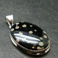 Snowflake Obsidian Silver Plated Pendant From Mexico - 1.7"