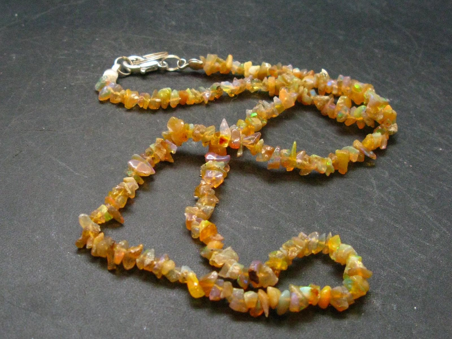 Lightweight Gem Sparkly Opal Tiny Beads Necklace from Ethiopia - 18.5" - 7.33 Grams