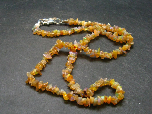 Lightweight Gem Sparkly Opal Tiny Beads Necklace from Ethiopia - 18.5" - 7.33 Grams