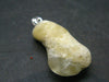 Large Natural Agni Gold Danburite Sterling Silver Pendant from Tanzania - 1.4" - 4.52 Grams