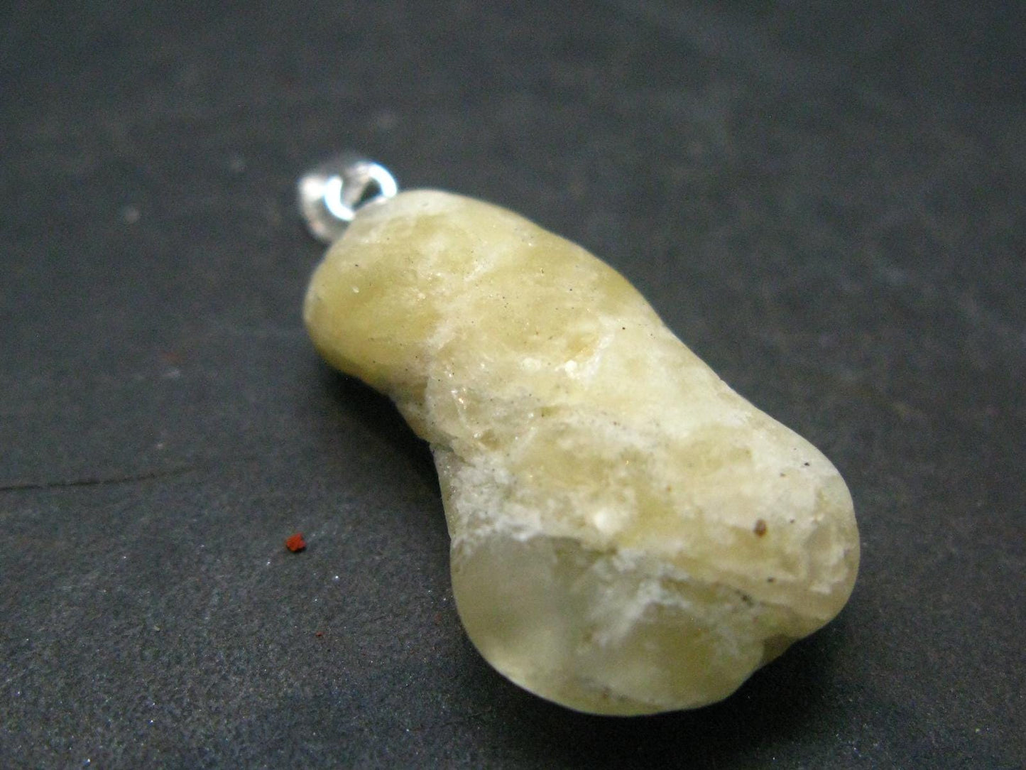 Large Natural Agni Gold Danburite Sterling Silver Pendant from Tanzania - 1.4" - 4.52 Grams