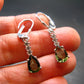 Moldavite Tektite Silver Earrings from Czech Republic - 2.61 Grams