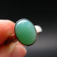 Natural Apple Green Chrysoprase 925 Sterling Silver Ring From Australia - 3.79 Grams - Size 7