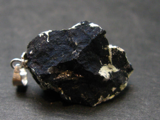 Covelite Covellite Crystal Silver Pendant From Peru - 1.1" - 5.4 Grams