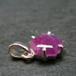 Ruby Crystal Silver Pendant from Africa - 0.6" - 1.47 Grams