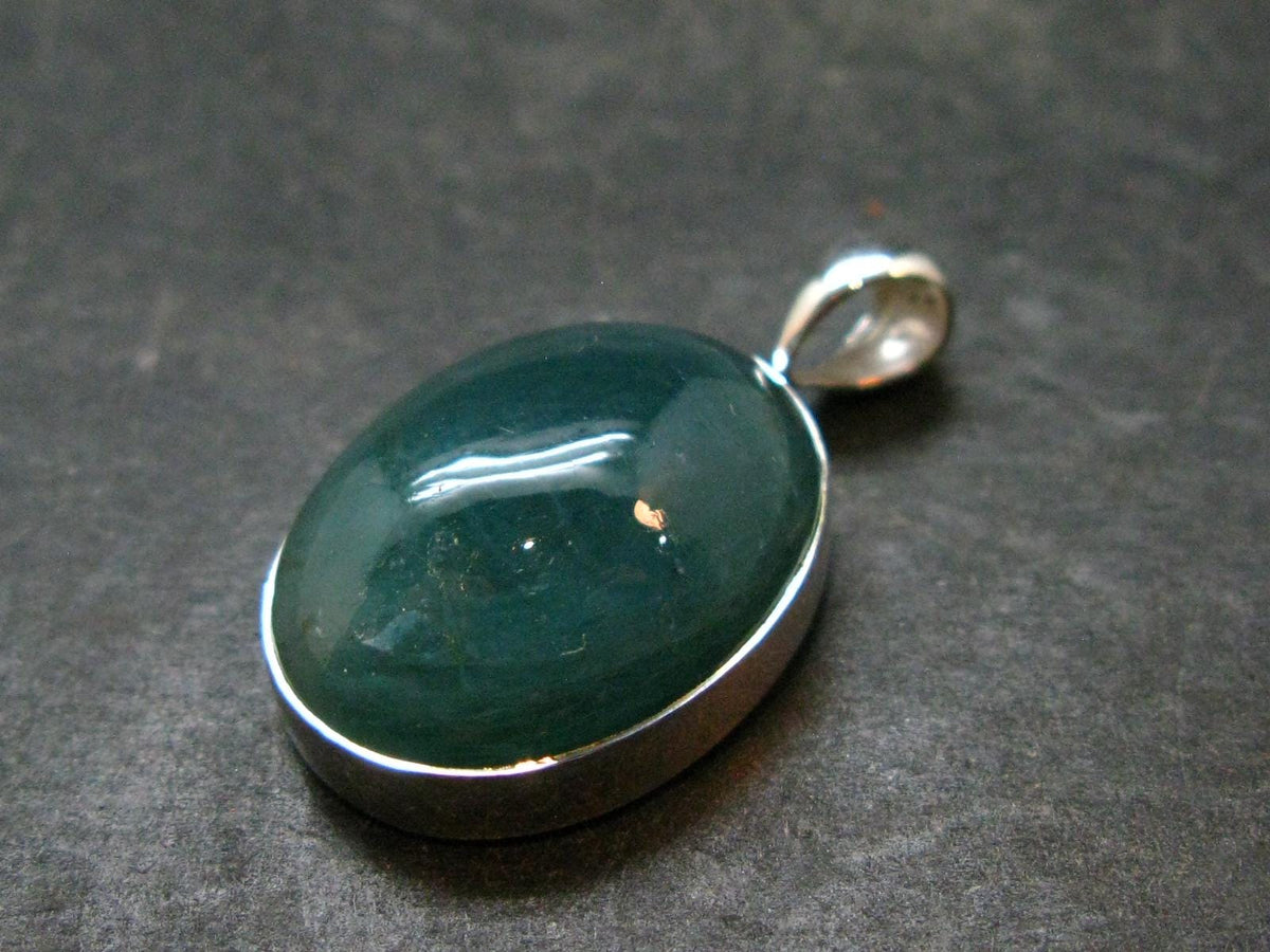 Extremely Rare Grandidierite Silver Pendant From Madagascar - 1.2" - 5.10 Grams