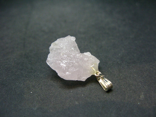 Very Nice Pink Morganite Silver Pendant From Brazil - 1.2" - 4.2 Grams