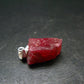 Rare Raw Rhodonite Silver Pendant From Brazil - 0.9" - 2.80 Grams