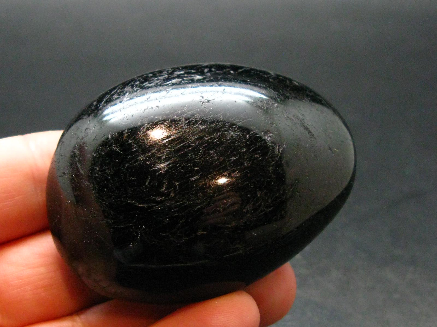 Fine Black Tourmaline Tumbled Stone From Namibia - 2.3"