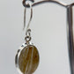 Golden Rutile Crystal Drop Earrings – Natural Gemstone Sterling Silver Dangle Jewelry