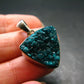 Dioptase Crystal Silver Pendant from Congo - 5.22 Grams - 1.1"