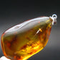 Natural Insects in Baltic Amber 925 Silver Pendant from Poland - 1.8" - 5.43 Grams