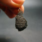 Tibetan Black Tektite Silver Pendant From Tibet - 1.2" - 2.84 Grams