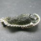Moldavite Tektite Silver Pendant from Czech Republic - 1.7" - 6.54 Grams
