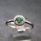 Emerald Crystal Silver Ring from Colombia - 1.50 Grams - Size 9