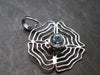Blue Topaz Sterling Silver Pendant From Brazil - 1.4" - 3.50 Grams