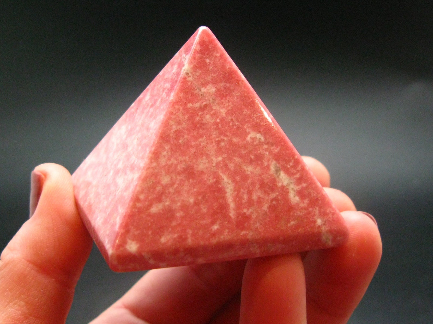 Rare Red Thulite Pyramid From Norway - 1.9" - 129.97 Grams