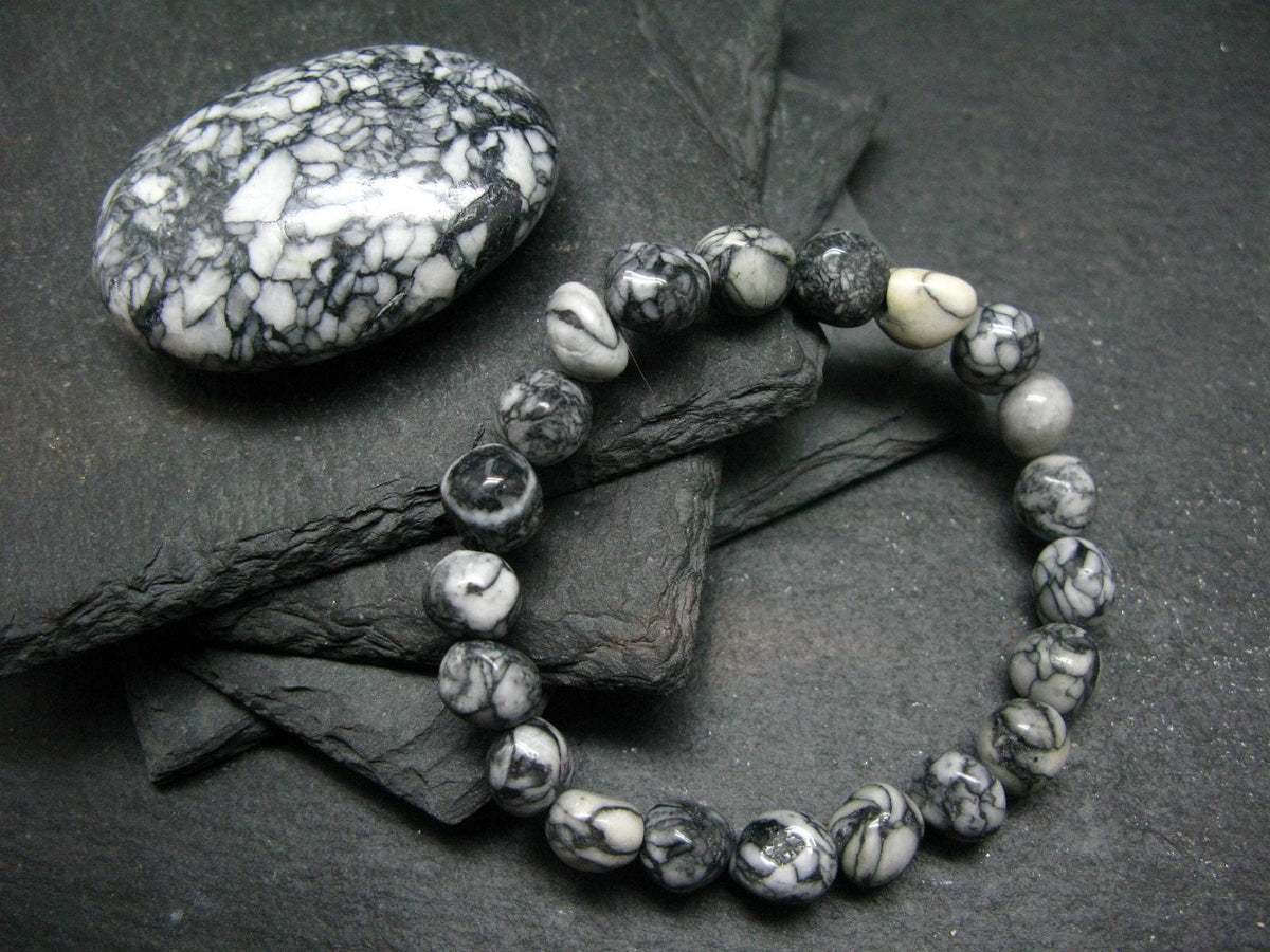 Pinolite Pinolith Genuine Bracelet ~ 7 Inches ~ 9mm Tumbled Beads