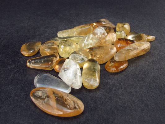 Lot of 25 Golden Scapolite Tumbled Stones from Tanzania - 138 Carats