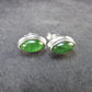Tsavorite Gem Green Garnet Sterling Silver Earrings from Tanzania - 1.98 Grams