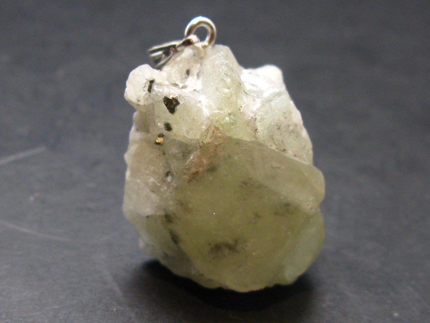 Datolite Crystal Silver Pendant From Russia - 1.4" - 16.41 Grams