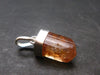 Natural Gemmy Imperial Topaz Crystal Pendant In Sterling Silver From Zambia - 0.8" - 1.34 Grams